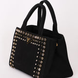 Prada Canapa Gemstone Studded Beaded Tote