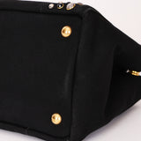 Prada Canapa Gemstone Studded Beaded Tote