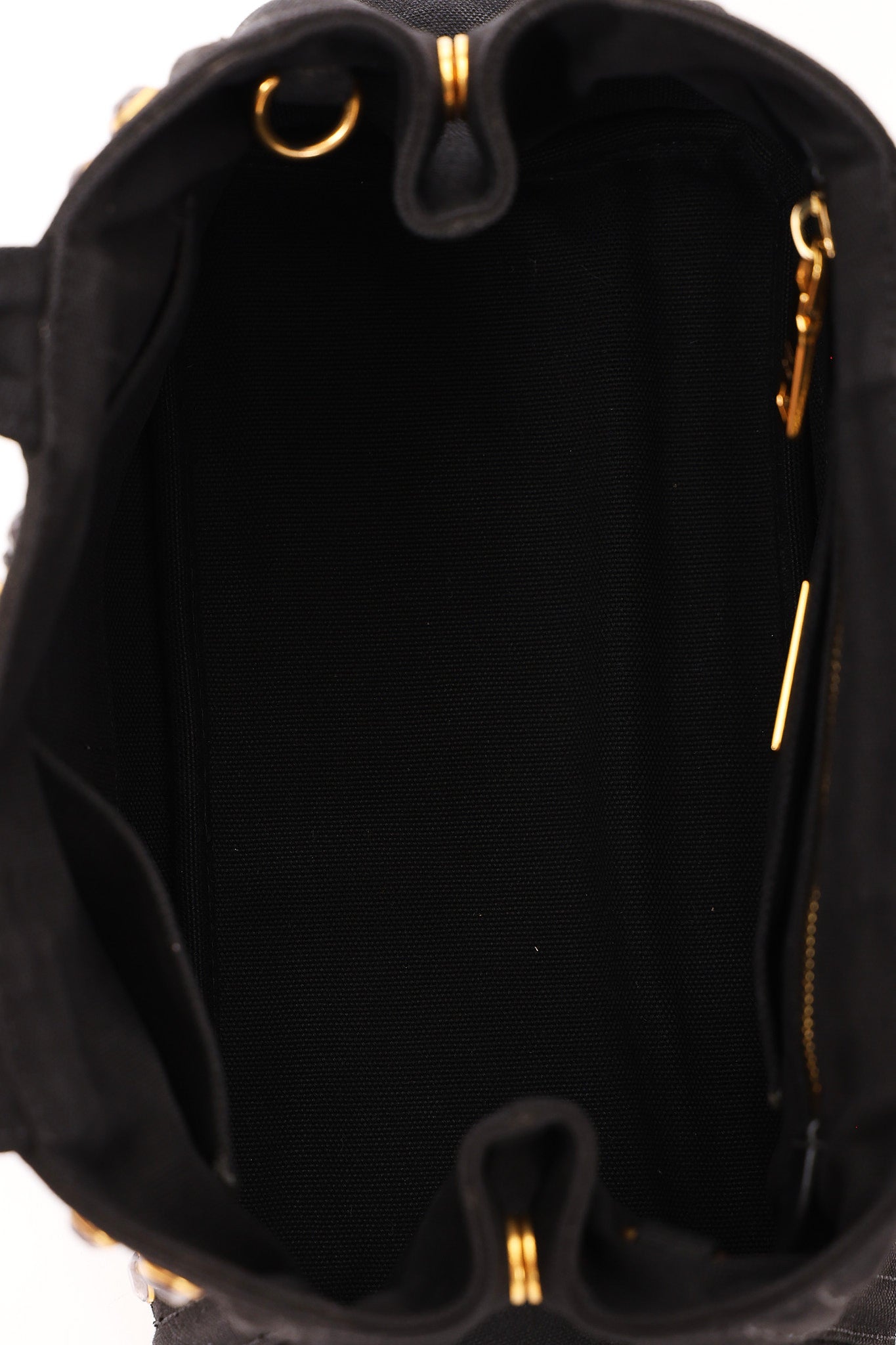 Prada Canapa Gemstone Studded Beaded Tote