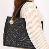 Chanel Timeless Medallion Tote Black Caviar GHW