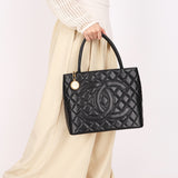 Chanel Timeless Medallion Tote Black Caviar GHW