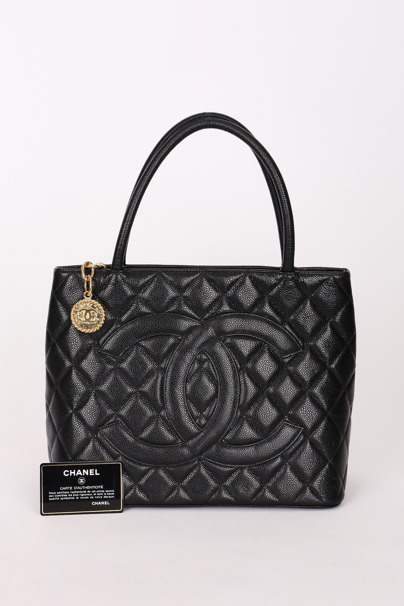 Chanel Timeless Medallion Tote Black Caviar GHW