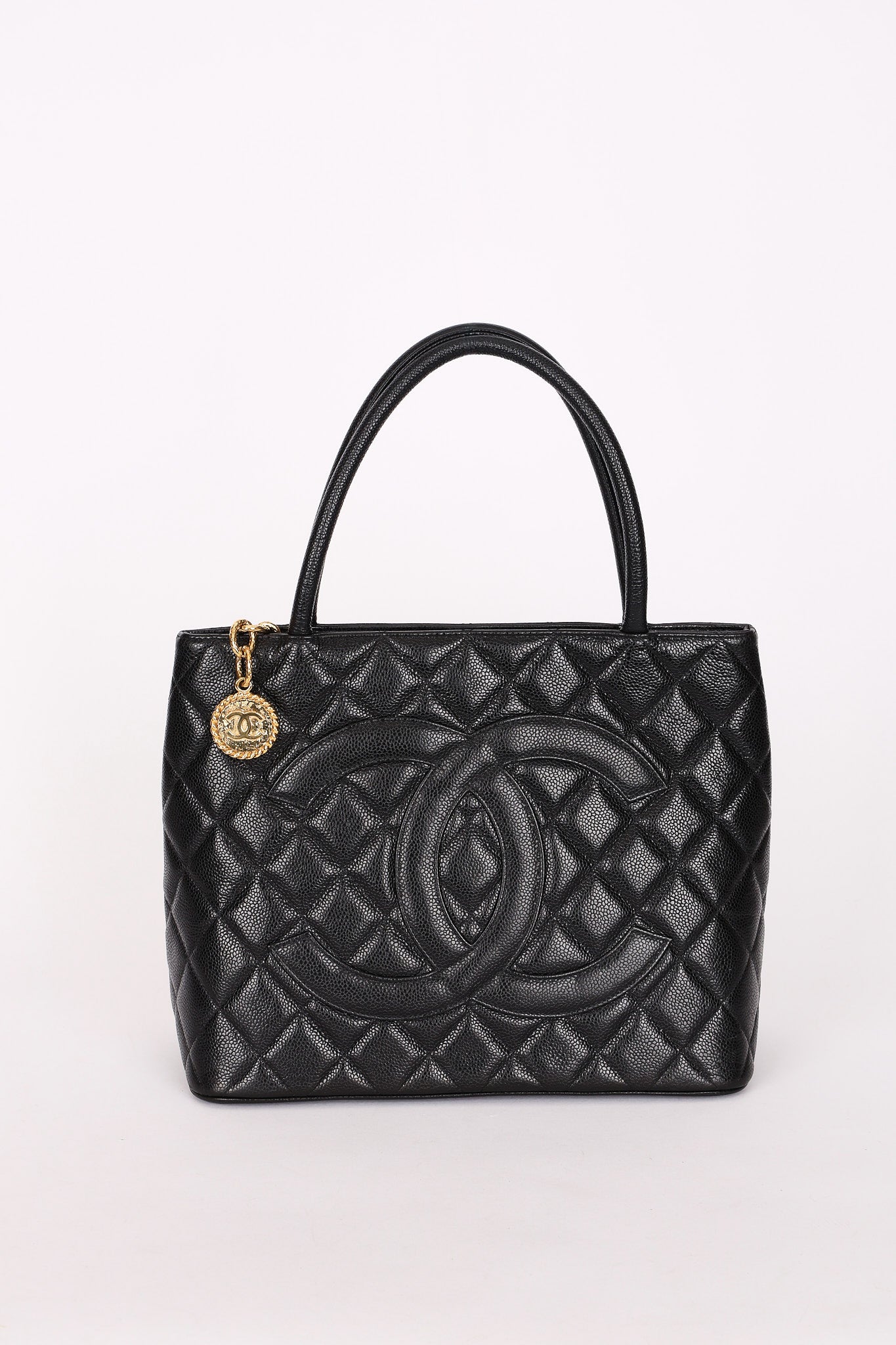Chanel Timeless Medallion Tote Black Caviar GHW