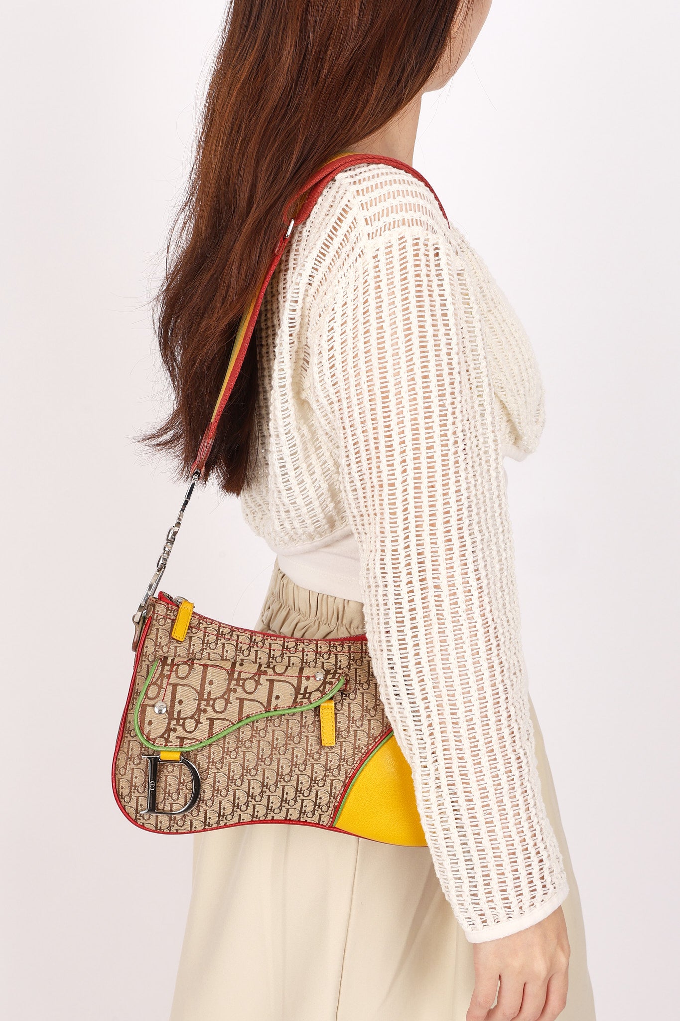 Christian Dior Rasta Trotter Saddle Bag