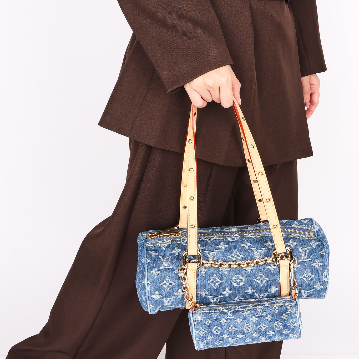 Louis Vuitton Monogram Remix Denim Papillon MM and Mini Papillon Set