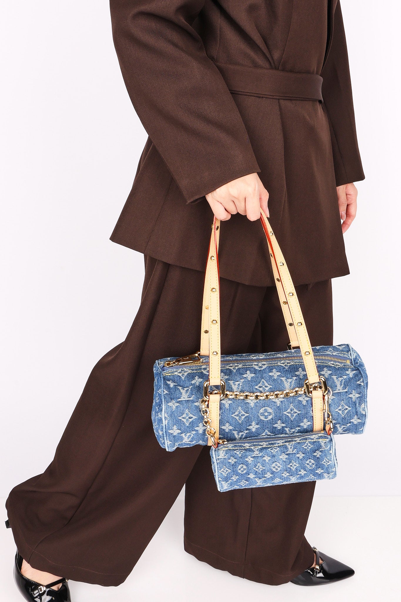 Louis Vuitton Monogram Remix Denim Papillon MM and Mini Papillon Set