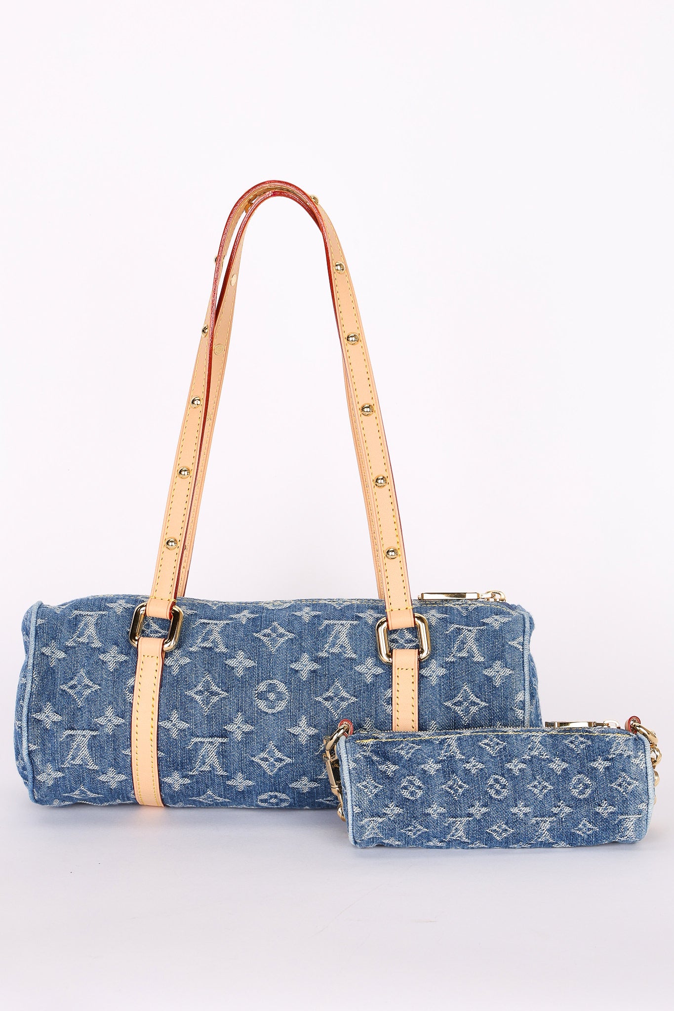 Louis Vuitton Remix Monogram Denim Papillon MM and Mini Papillon Set