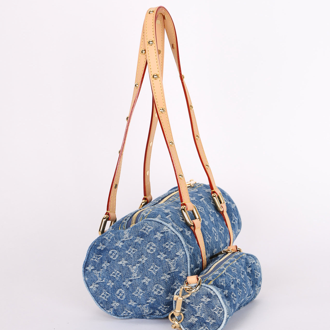 Louis Vuitton Remix Monogram Denim Papillon MM and Mini Papillon Set
