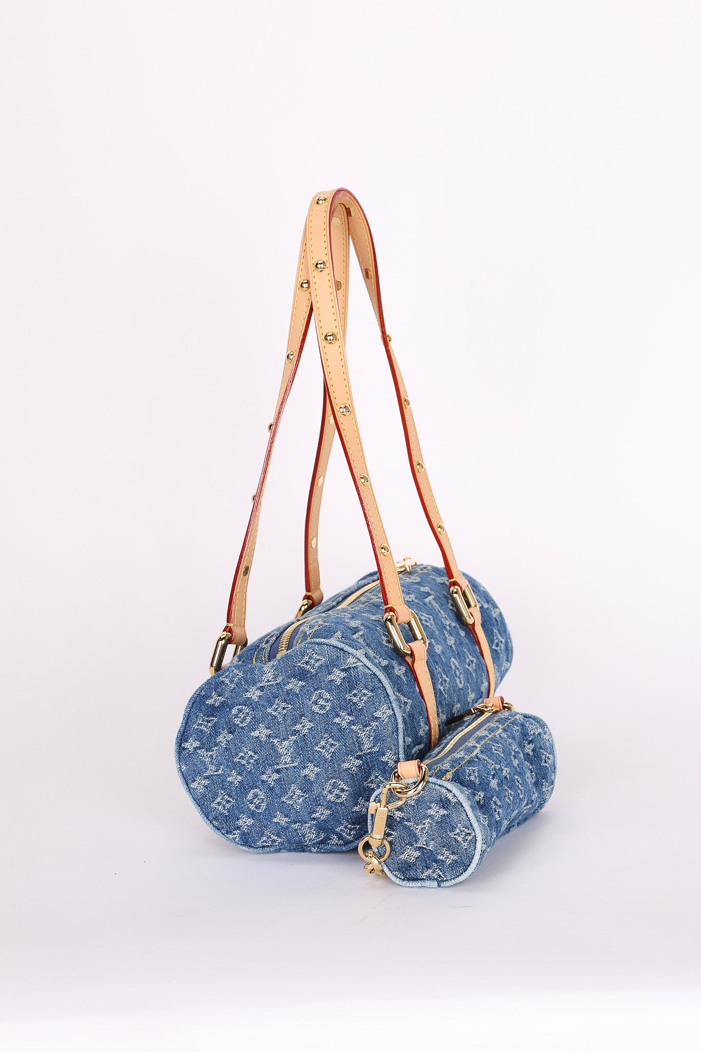 Louis Vuitton Remix Monogram Denim Papillon MM and Mini Papillon Set