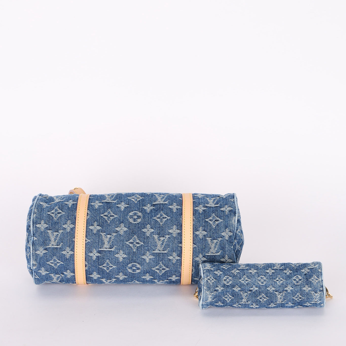 Louis Vuitton Remix Monogram Denim Papillon MM and Mini Papillon Set