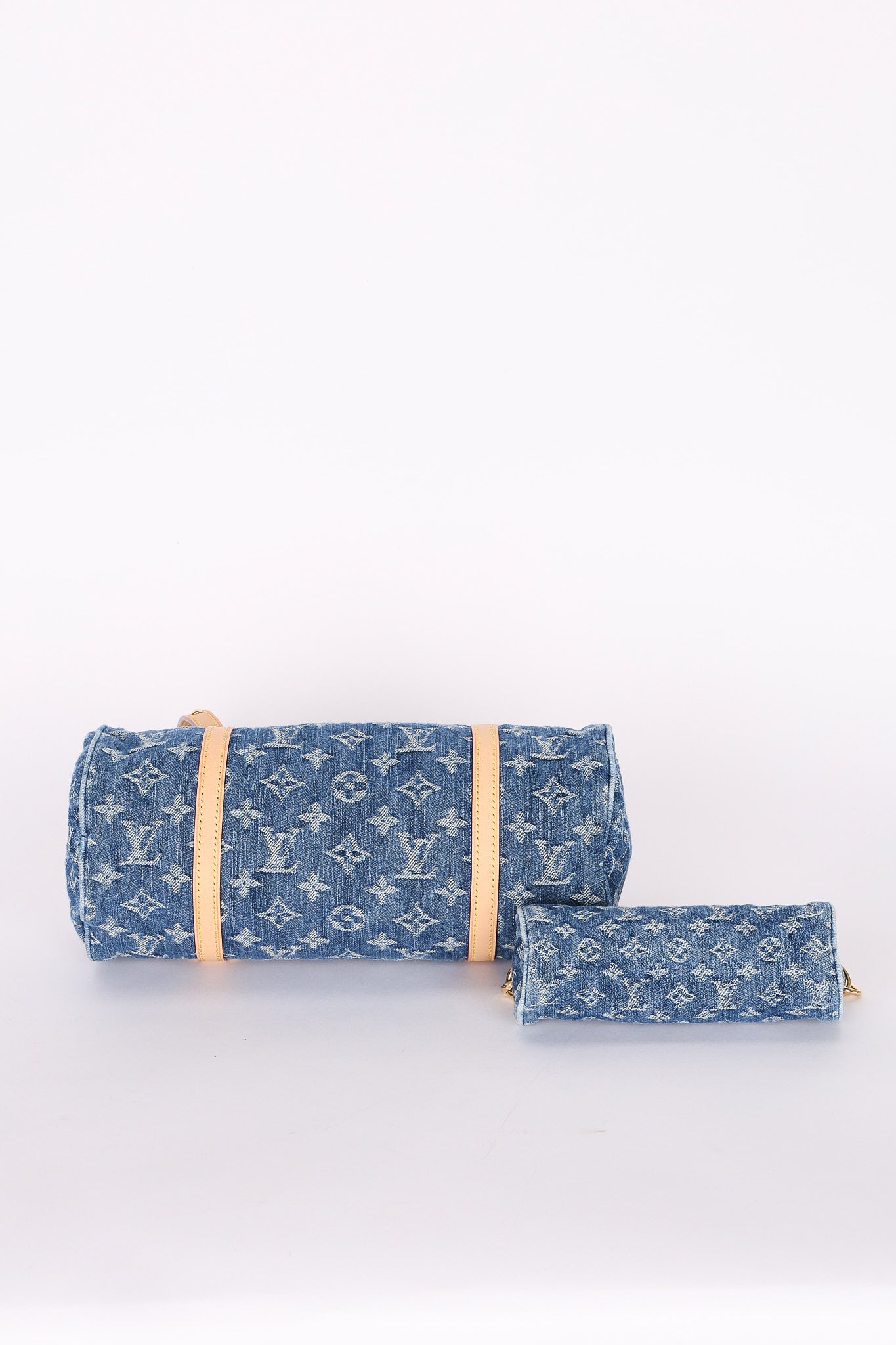 Louis Vuitton Remix Monogram Denim Papillon MM and Mini Papillon Set