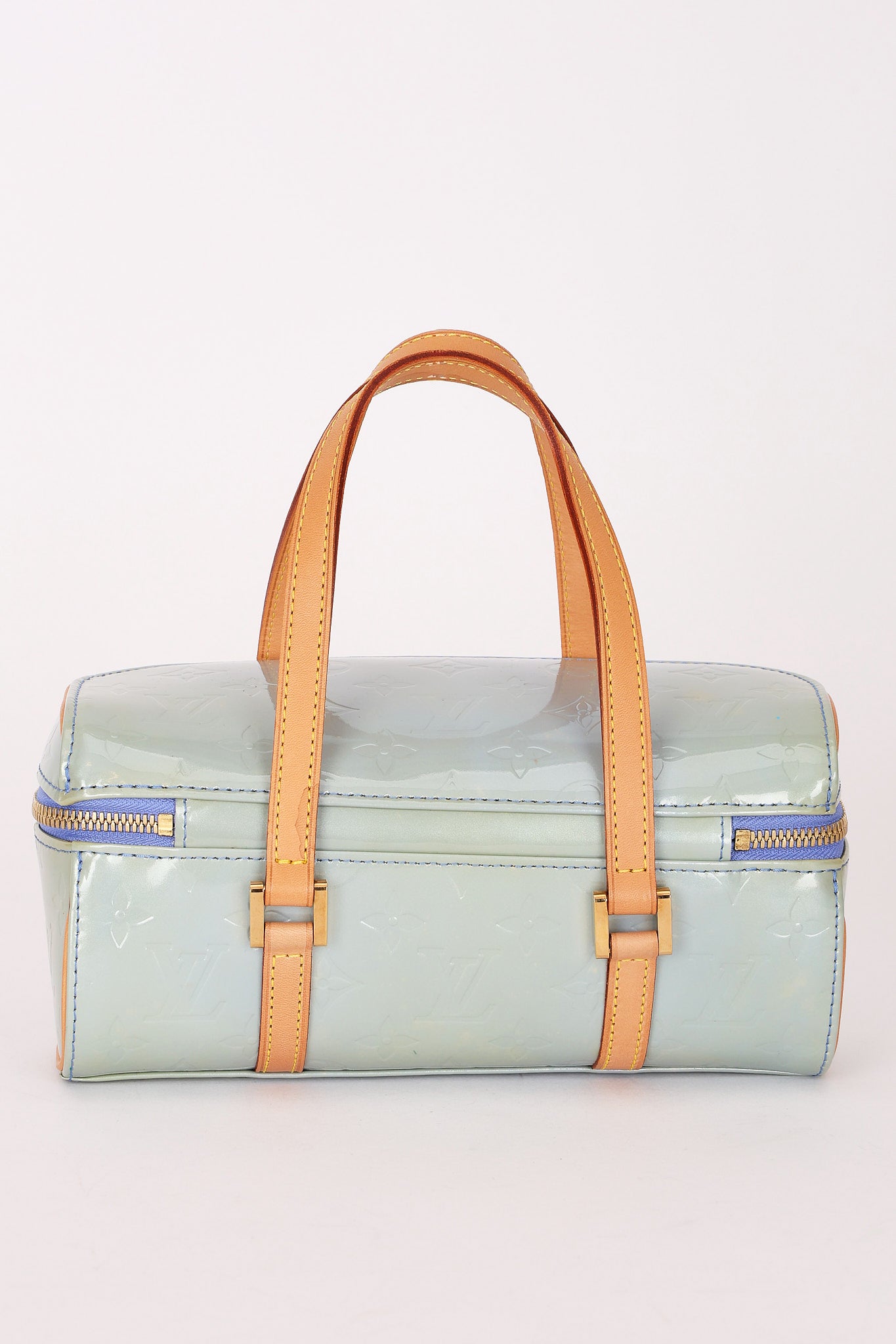 Louis Vuitton Monogram Vernis Shoulder Bag Baby Blue