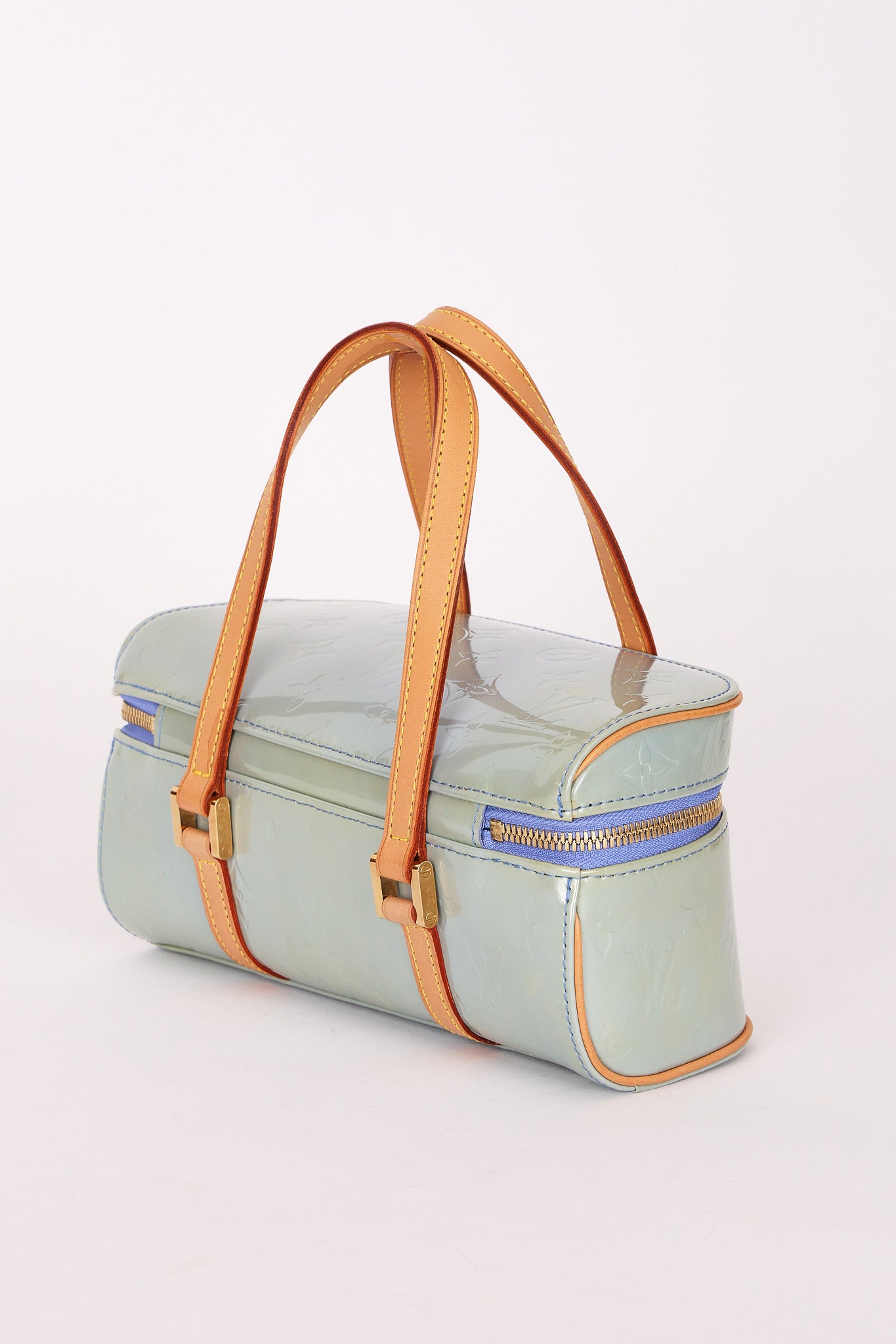 Louis Vuitton Monogram Vernis Shoulder Bag Baby Blue