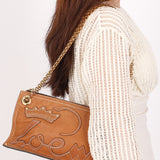 Loewe Stitched Shoulder Bag Tan Nubuck