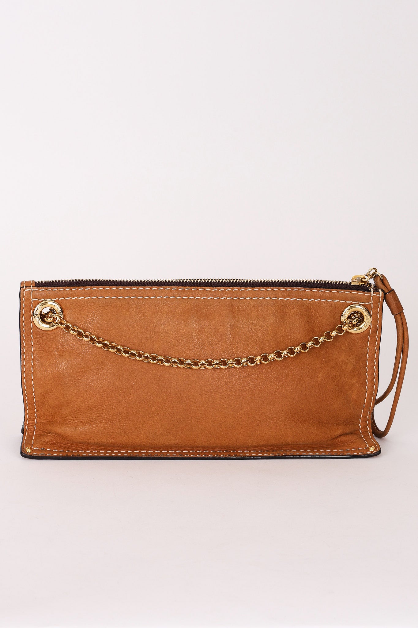 Loewe Stitched Shoulder Bag Tan Nubuck