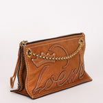 Loewe Stitched Shoulder Bag Tan Nubuck
