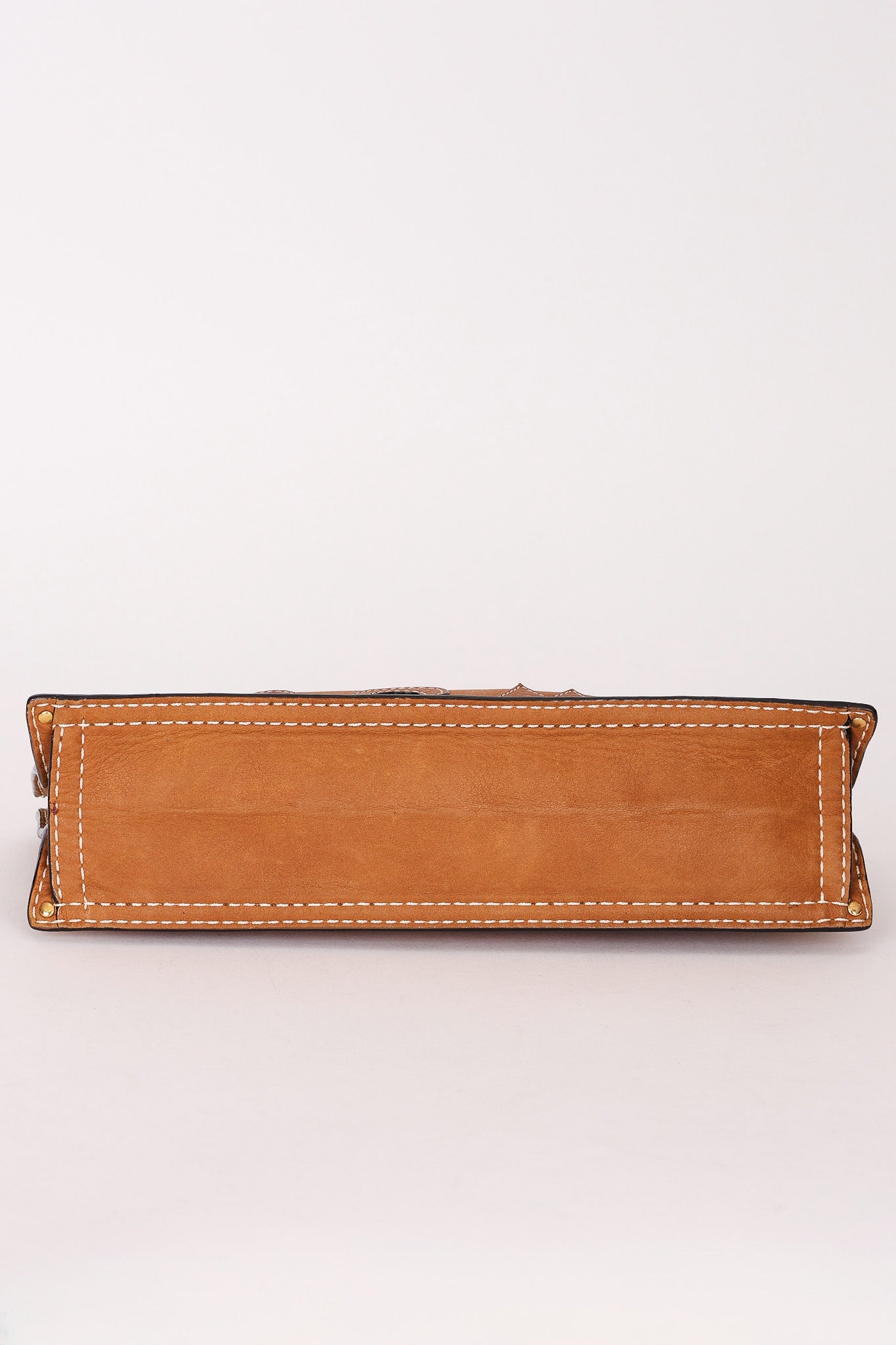 Loewe Stitched Shoulder Bag Tan Nubuck