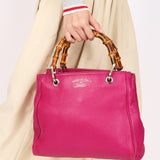 Gucci Small Bamboo Shopper Tote Magenta