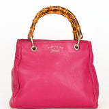 Gucci Small Bamboo Shopper Tote Magenta