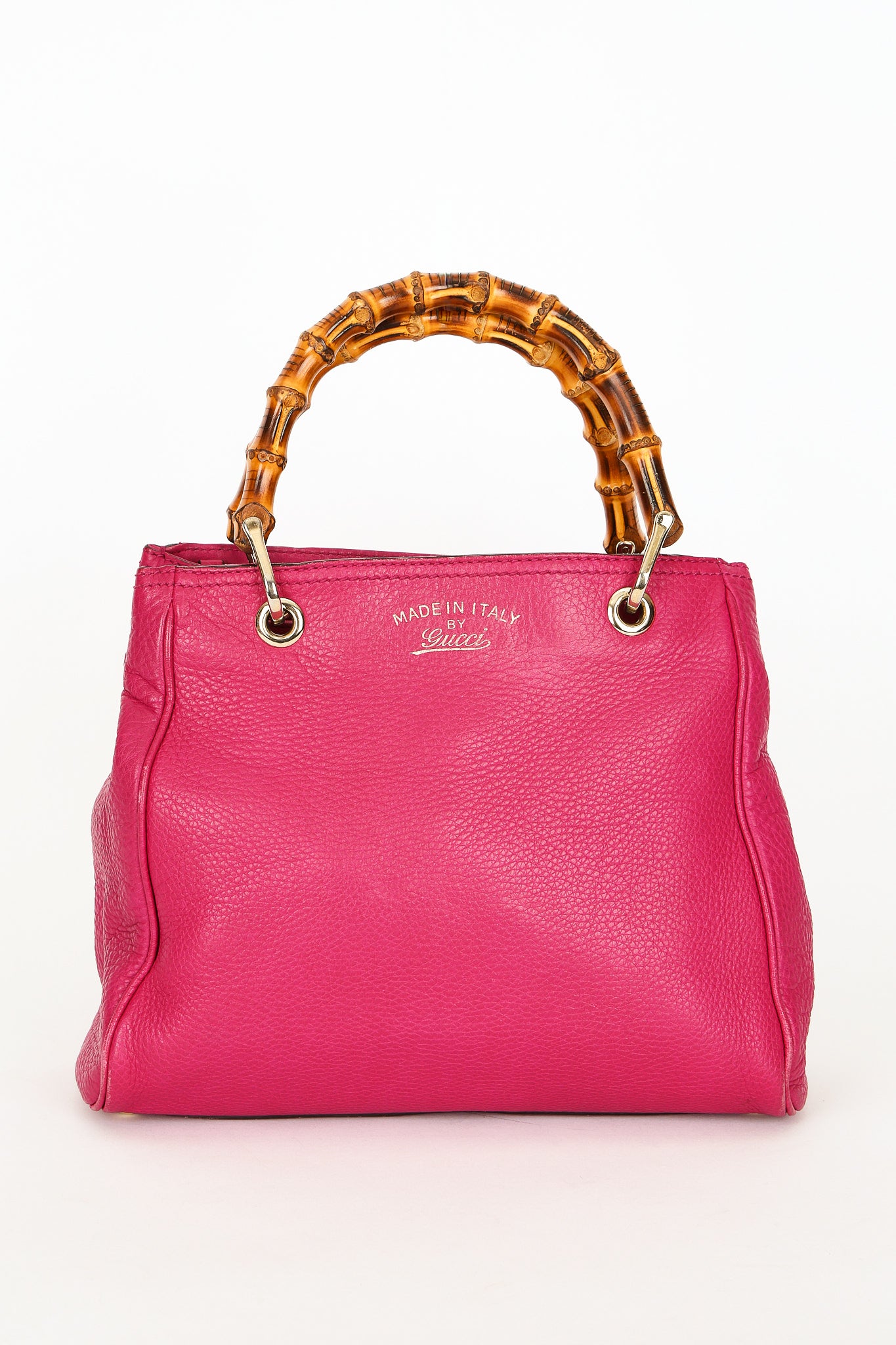 Gucci Small Bamboo Shopper Tote Magenta