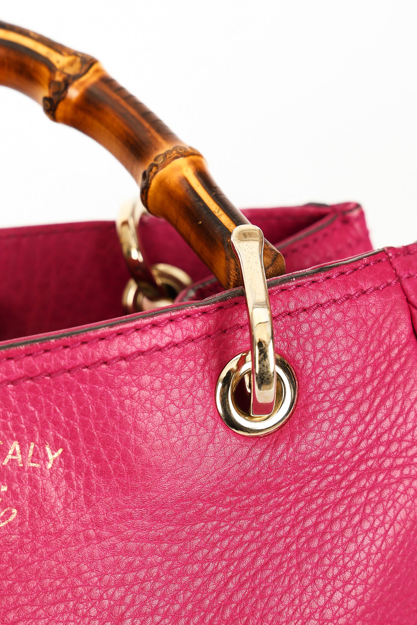 Gucci Small Bamboo Shopper Tote Magenta
