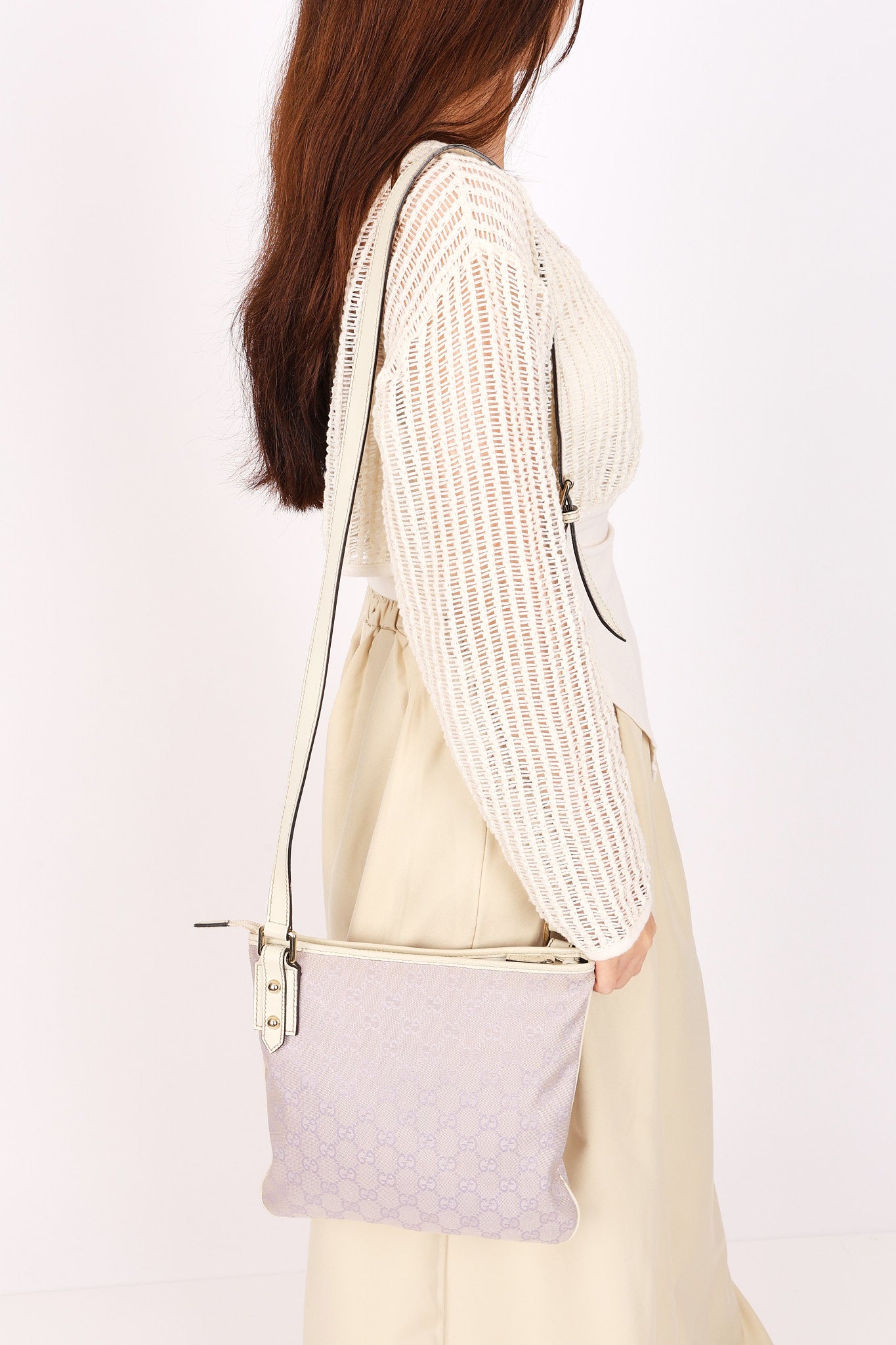 Gucci Monogram Crossbody Bag Lilac