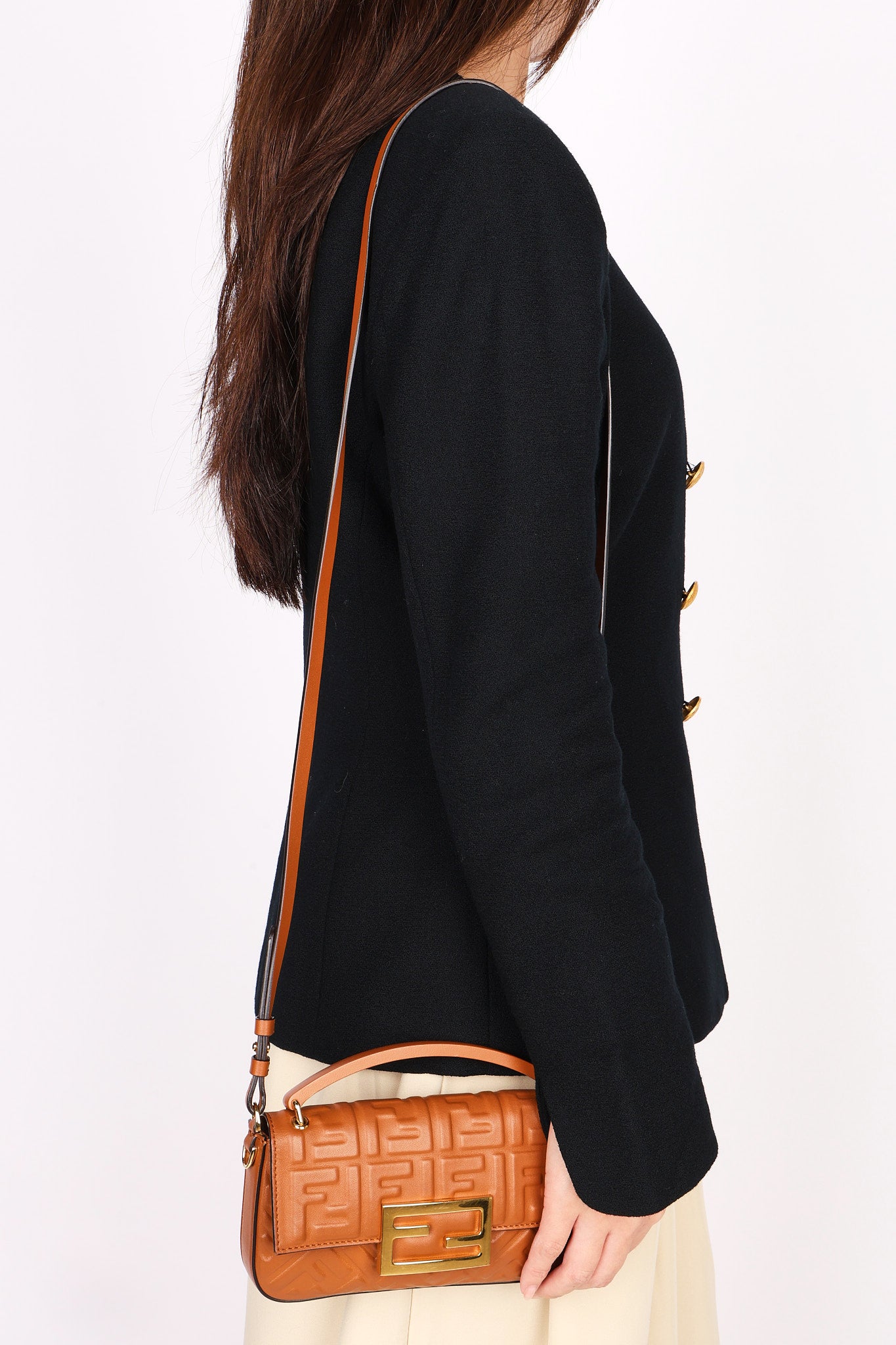 Fendi Mini Embossed Baguette
