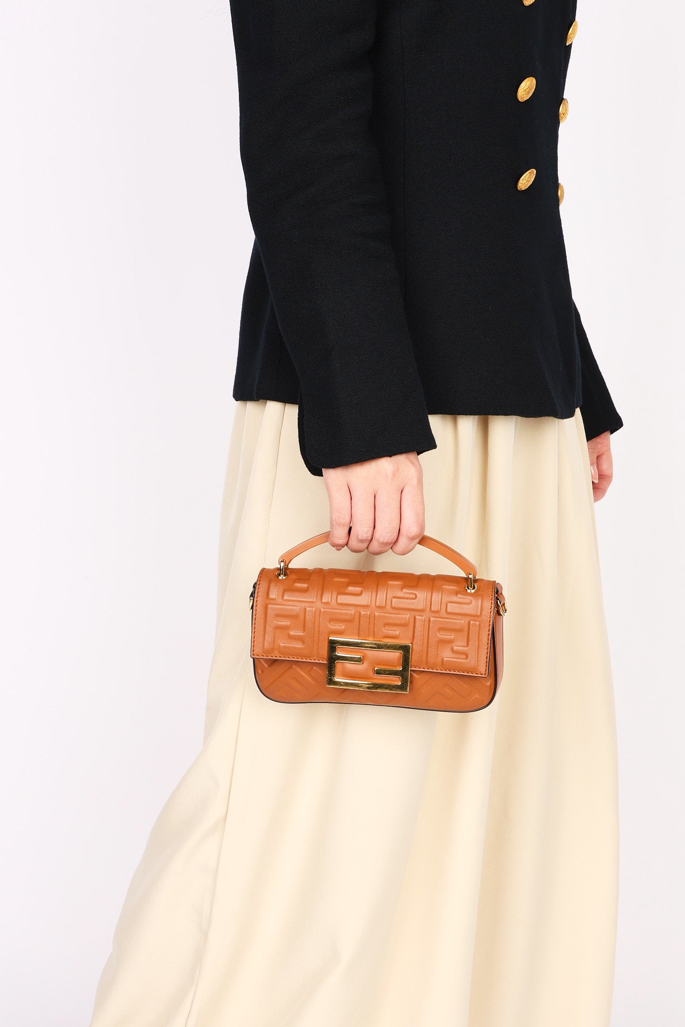 Fendi Mini Embossed Baguette