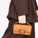 Fendi Mini Embossed Baguette Pouch