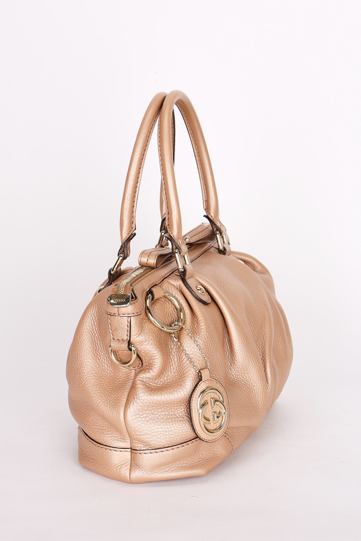 Gucci Sukey Shoulder Bag Rose Gold Metallic