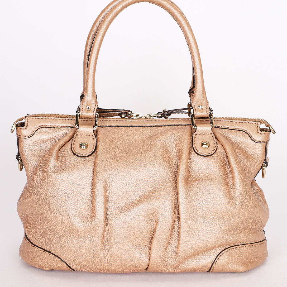 Gucci Sukey Shoulder Bag Rose Gold Metallic