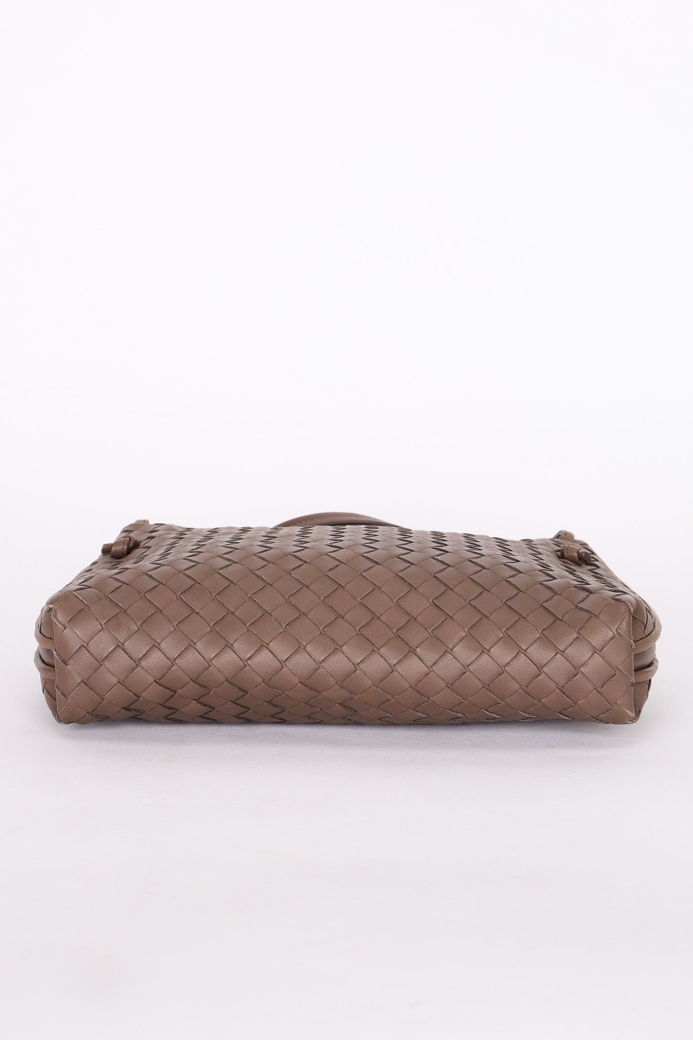 Bottega Veneta Intrecciato Nodini Shoulder Bag Taupe