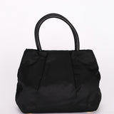 Prada Bow Top Handle Bag Black Nylon