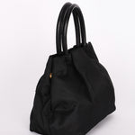 Prada Bow Top Handle Bag Black Nylon