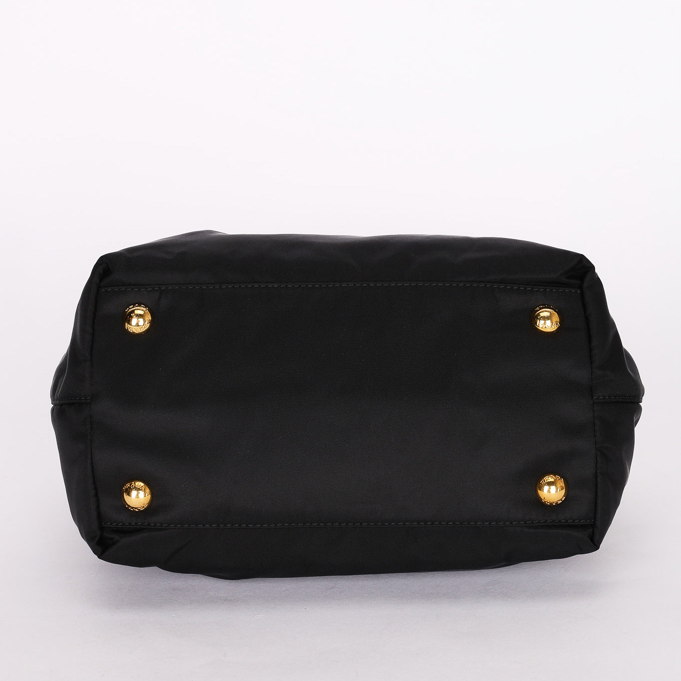 Prada Bow Top Handle Bag Black Nylon