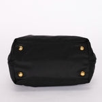 Prada Bow Top Handle Bag Black Nylon