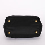 Prada Bow Top Handle Bag Black Nylon