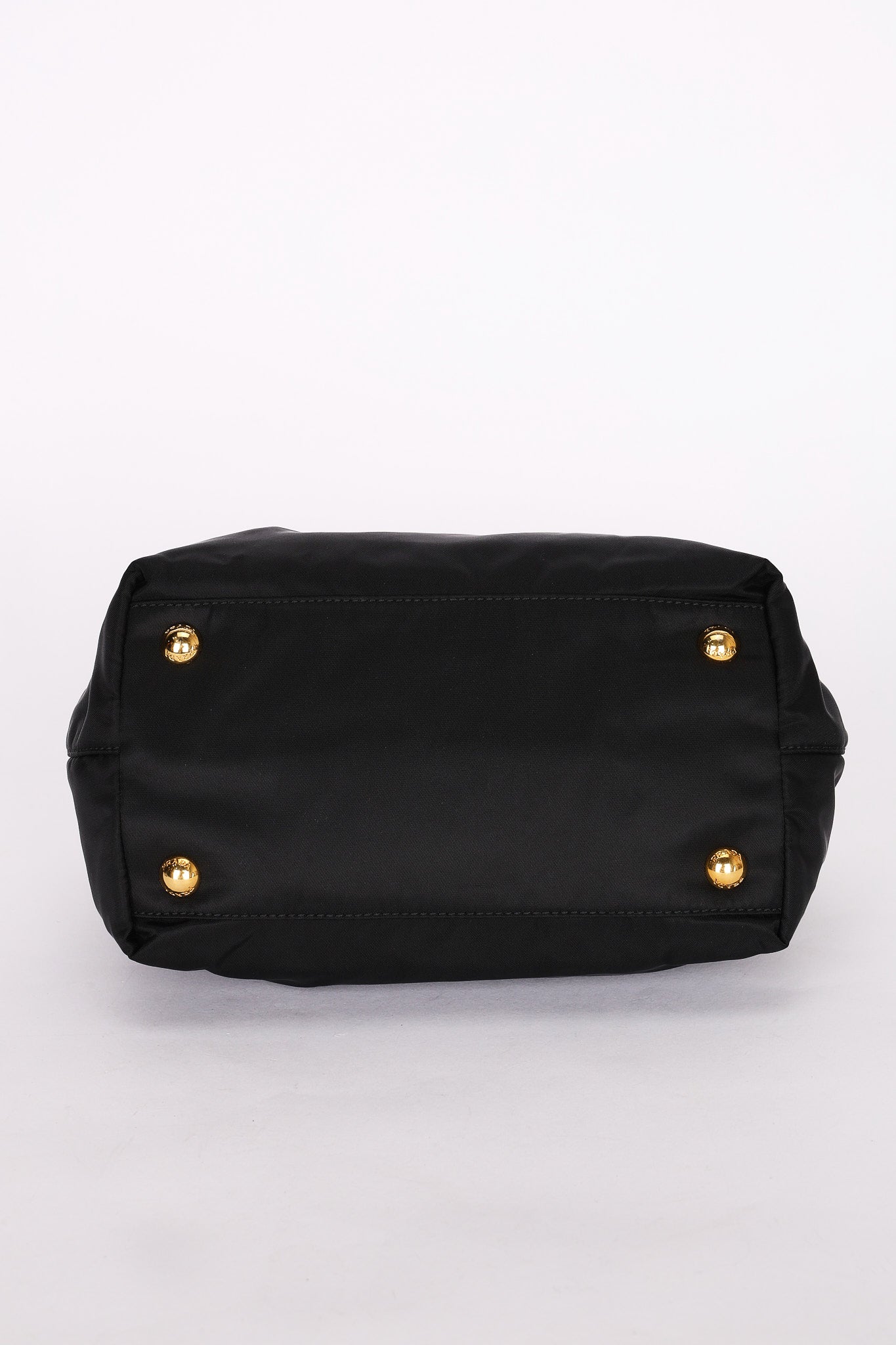 Prada Bow Top Handle Bag Black Nylon