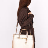 Gucci Bright Bit Convertible Tote Metallic Beige