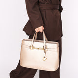 Gucci Bright Bit Convertible Tote Metallic Beige