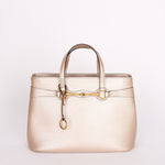 Gucci Bright Bit Convertible Tote Metallic Beige