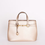 Gucci Bright Bit Convertible Tote Metallic Beige