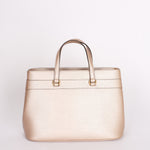 Gucci Bright Bit Convertible Tote Metallic Beige