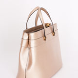Gucci Bright Bit Convertible Tote Metallic Beige