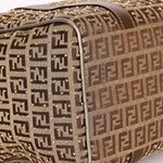Fendi Zucchino Studded Boston Bag