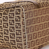 Fendi Zucchino Studded Boston Bag