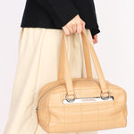 Chanel Chocolate Bar Shoulder Bag Beige Caviar DSHW