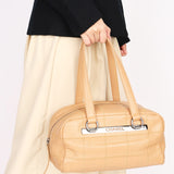 Chanel Chocolate Bar Shoulder Bag Beige Caviar DSHW
