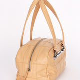 Chanel Chocolate Bar Shoulder Bag Beige Caviar DSHW