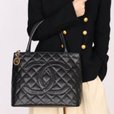 Chanel Timeless Medallion Tote Black Caviar AGHW